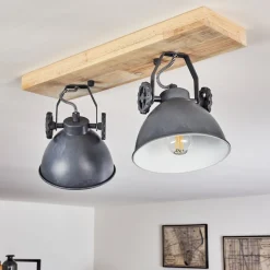 Plafonnier Svanfolk Bleu, Brun, Gris, Blanc, 2 Lumieres