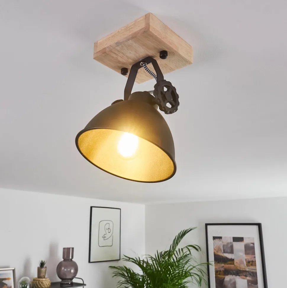 Plafonnier Svanfolk Brun, Noir, 1 Lumiere