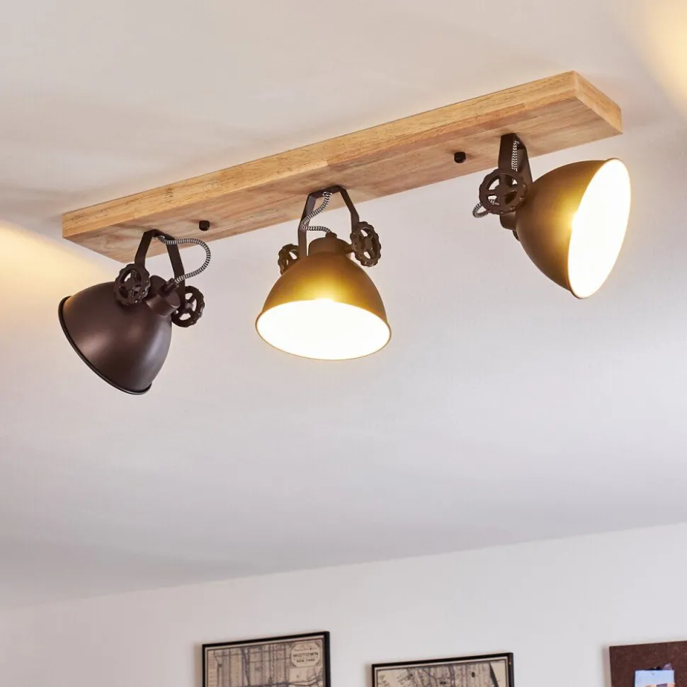 Plafonnier Svanfolk Brun, Noir, Blanc, 3 Lumieres