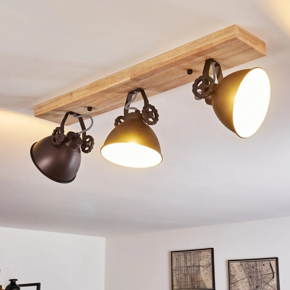 Plafonnier Svanfolk Brun, Noir, Blanc, 3 Lumieres