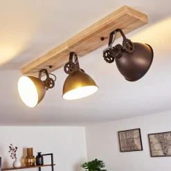 Plafonnier Svanfolk Brun, Noir, Blanc, 3 Lumieres