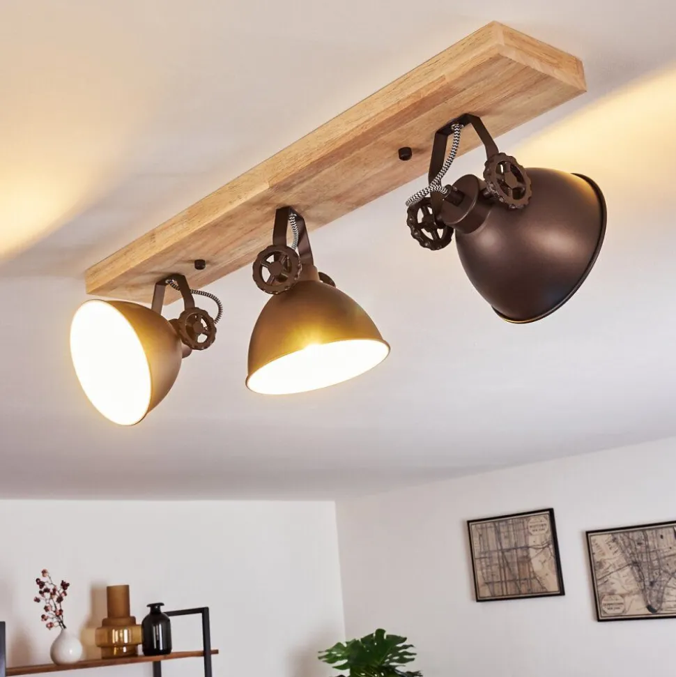 Plafonnier Svanfolk Brun, Noir, Blanc, 3 Lumieres
