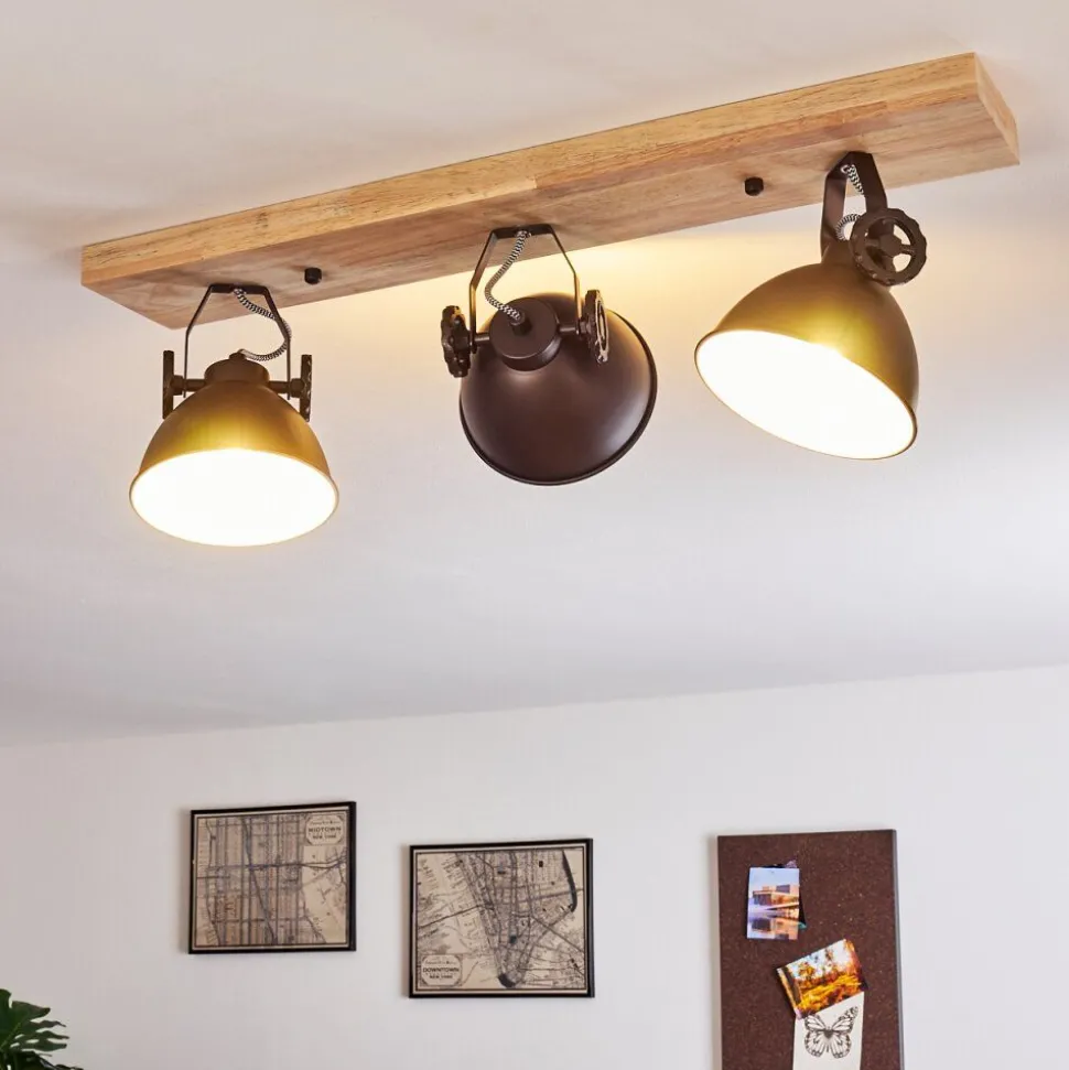 Plafonnier Svanfolk Brun, Noir, Blanc, 3 Lumieres