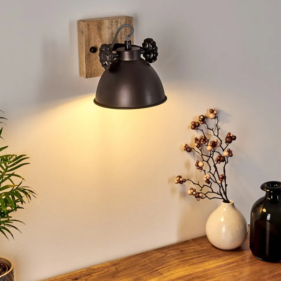 Plafonnier Svanfolk Brun, Noir, Blanc, 1 Lumiere