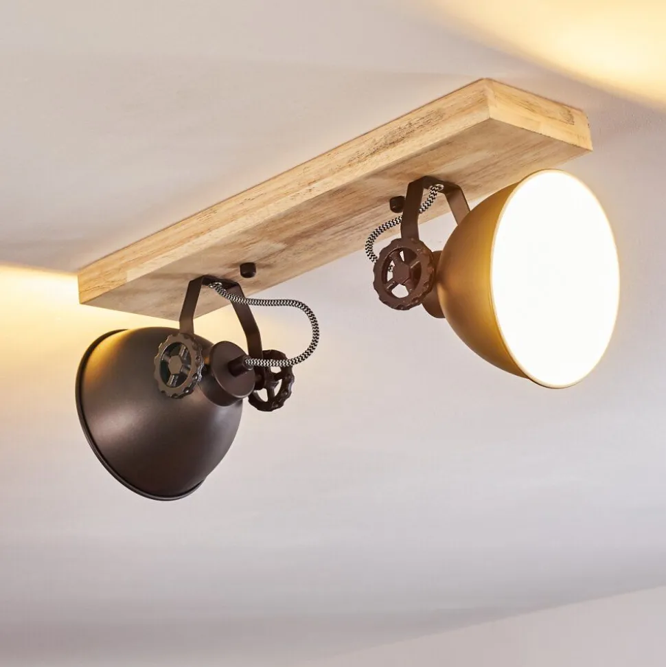 Plafonnier Svanfolk Brun, Noir, Blanc, 2 Lumieres