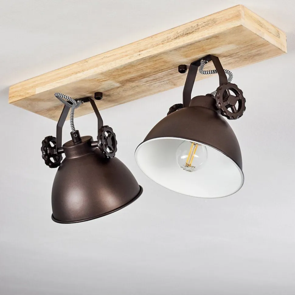 Plafonnier Svanfolk Brun, Noir, Blanc, 2 Lumieres
