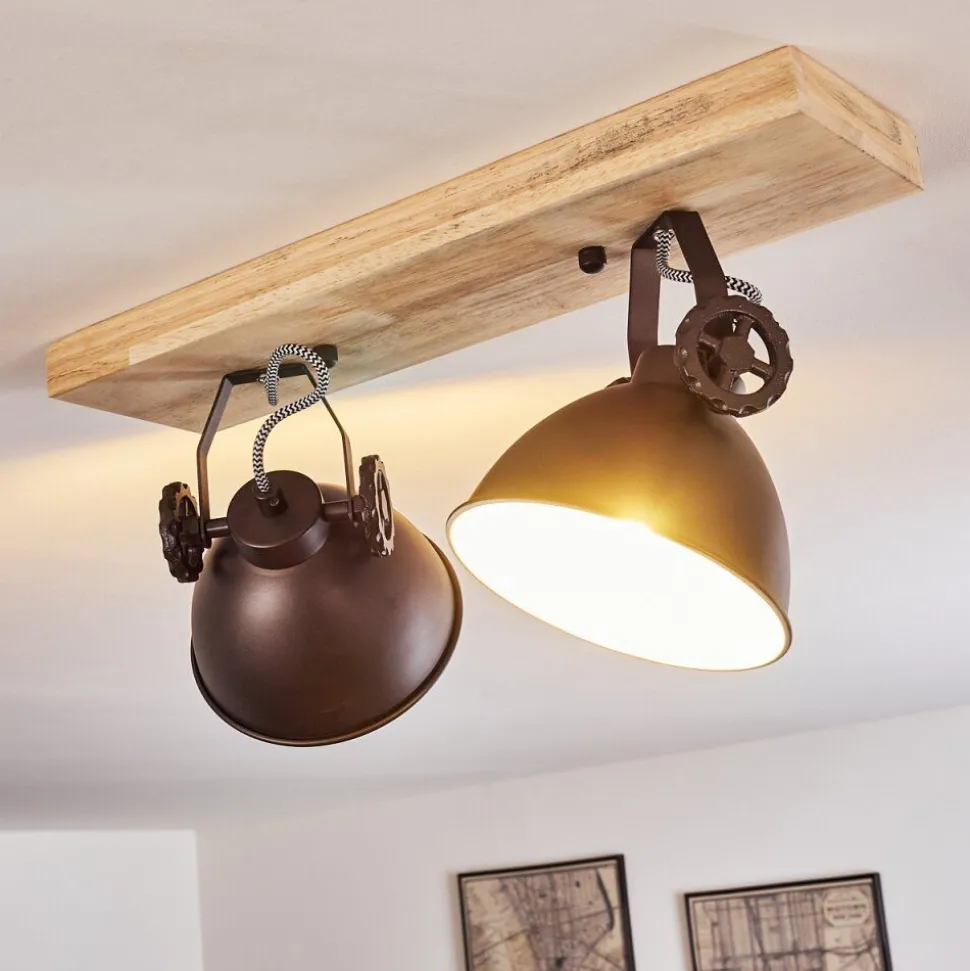 Plafonnier Svanfolk Brun, Noir, Blanc, 2 Lumieres