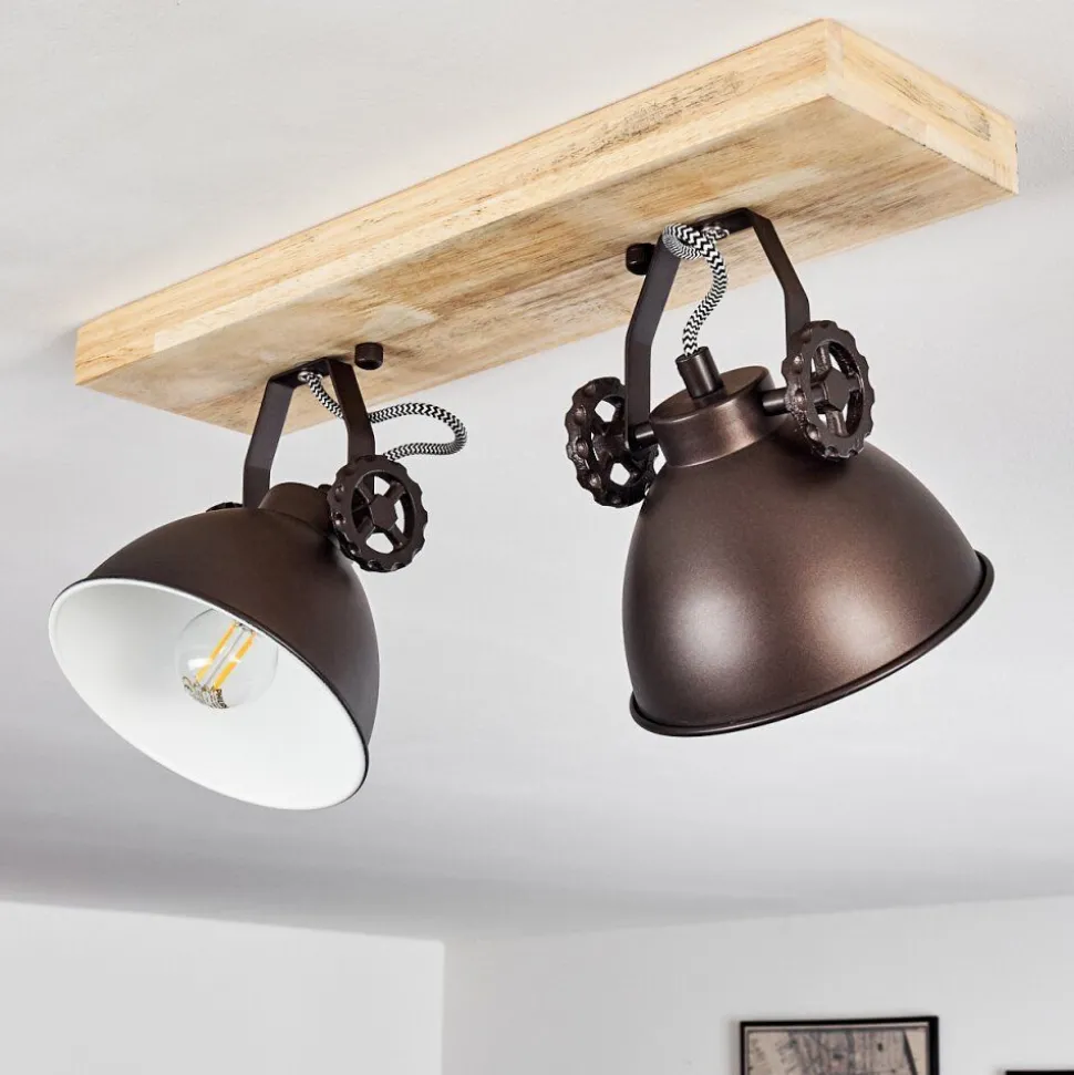 Plafonnier Svanfolk Brun, Noir, Blanc, 2 Lumieres