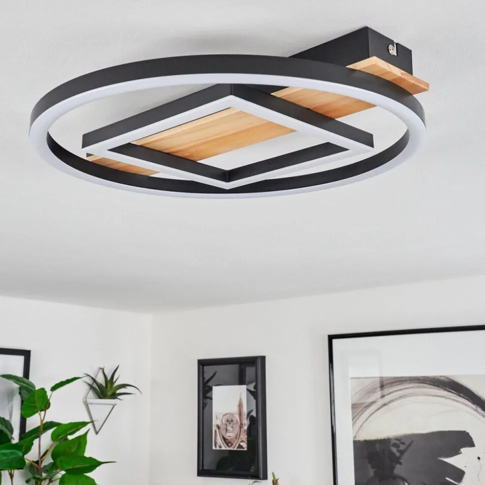 Plafonnier Taboneira Led Ecru, Noir, Blanc, 1 Lumiere