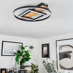 Plafonnier Taboneira Led Ecru, Noir, Blanc, 1 Lumiere