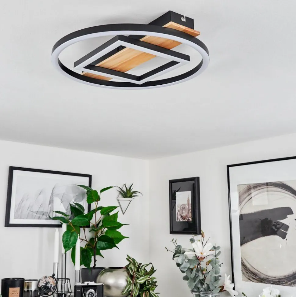 Plafonnier Taboneira Led Ecru, Noir, Blanc, 1 Lumiere