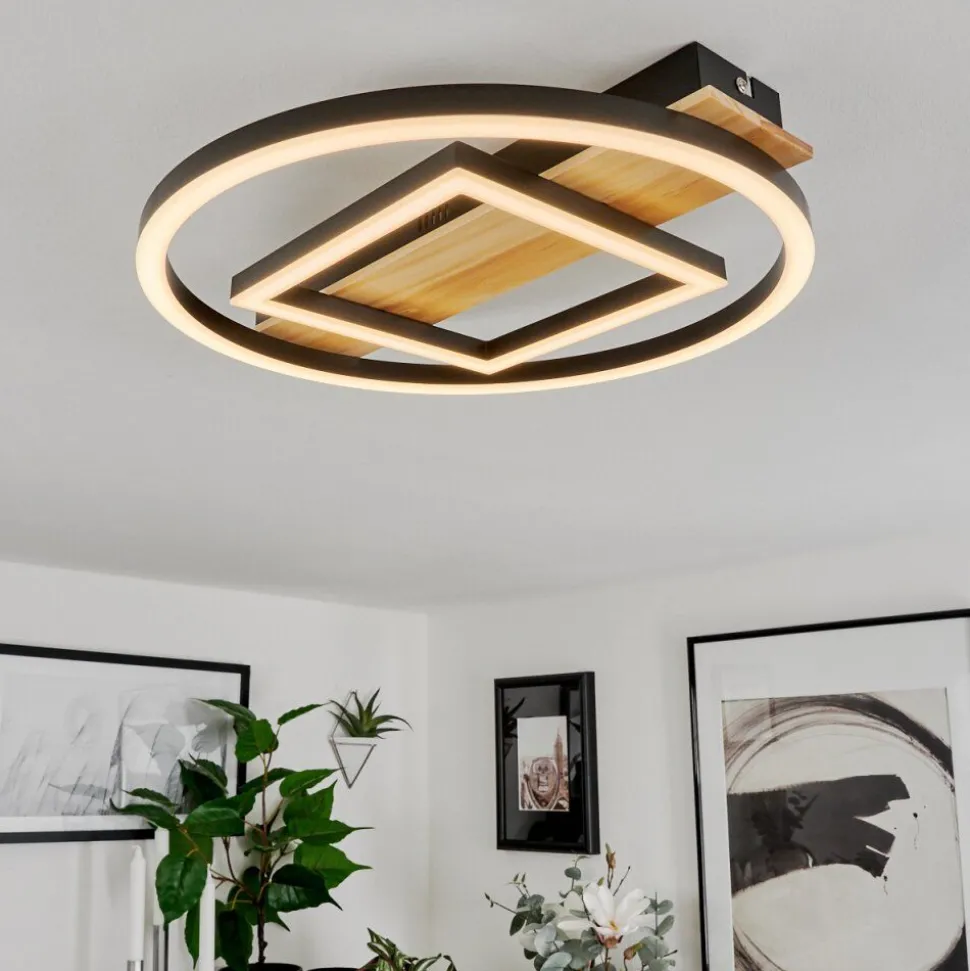 Plafonnier Taboneira Led Ecru, Noir, Blanc, 1 Lumiere