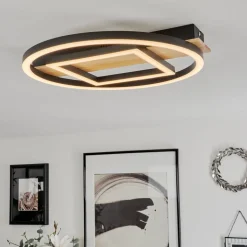 Plafonnier Taboneira Led Ecru, Noir, Blanc, 1 Lumiere
