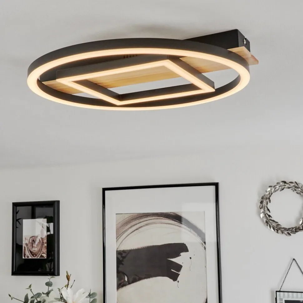 Plafonnier Taboneira Led Ecru, Noir, Blanc, 1 Lumiere