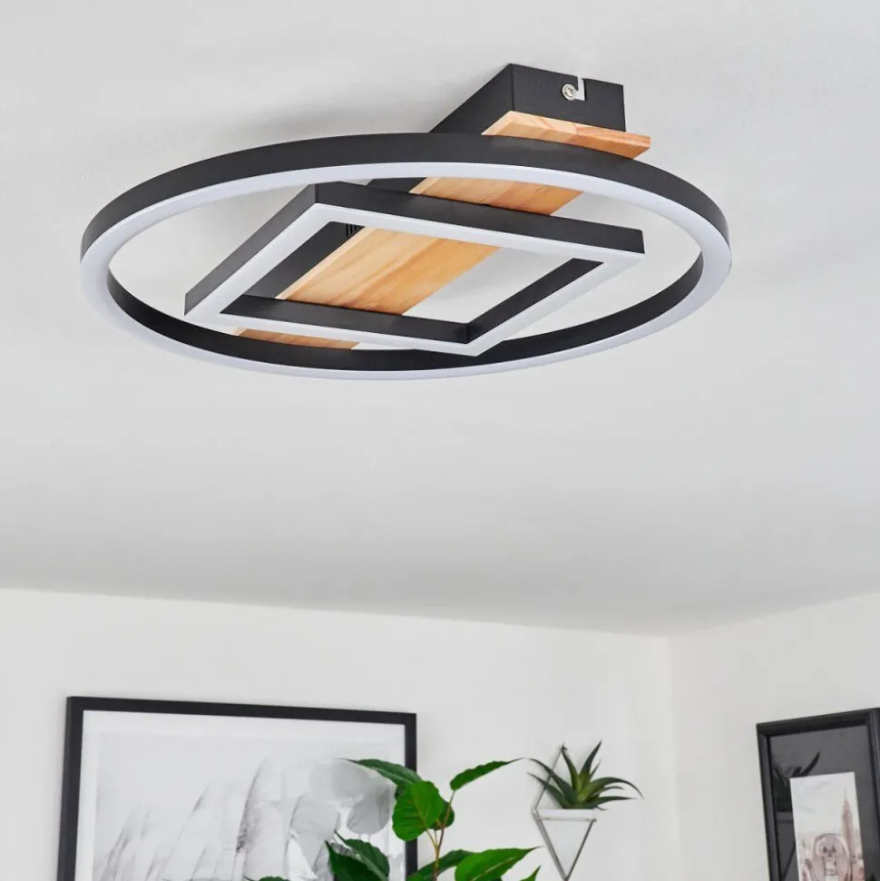 Plafonnier Taboneira Led Ecru, Noir, Blanc, 1 Lumiere