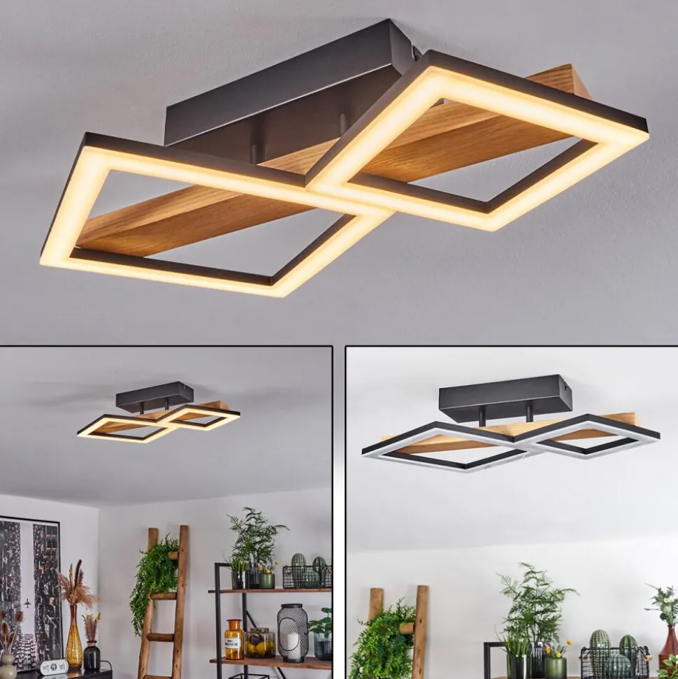Plafonnier Tavon Led Ecru, Noir, 1 Lumiere