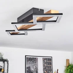 Plafonnier Tavon Led Ecru, Noir, 1 Lumiere