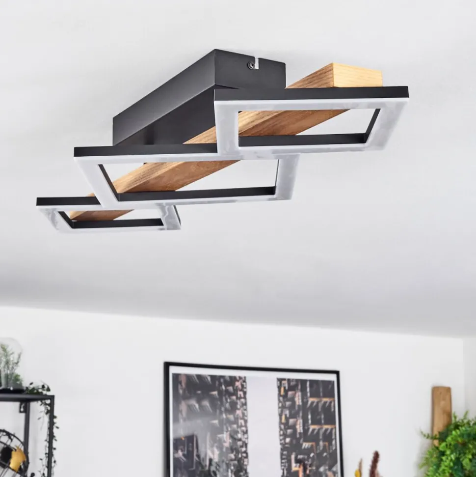 Plafonnier Tavon Led Ecru, Noir, 1 Lumiere