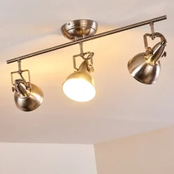 Plafonnier Tina Nickel Mat, 3 Lumieres