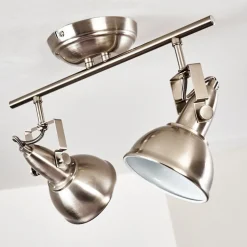 Plafonnier Tina Nickel Mat, 2 Lumieres