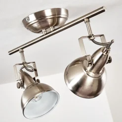 Plafonnier Tina Nickel Mat, 2 Lumieres