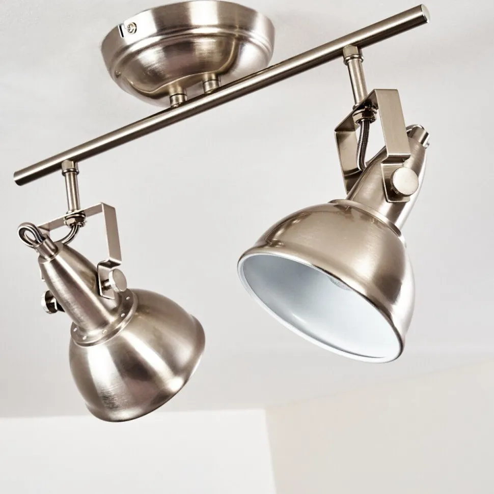 Plafonnier Tina Nickel Mat, 2 Lumieres