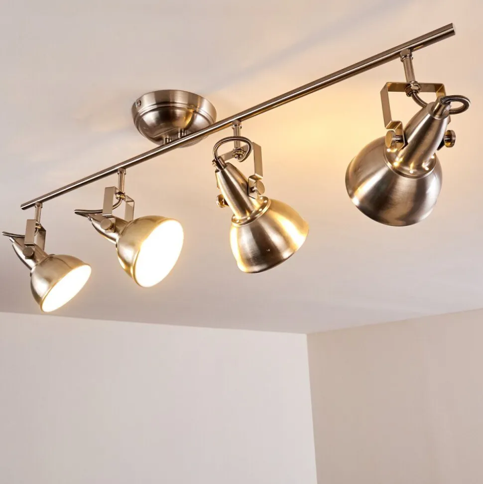 Plafonnier Tina Nickel Mat, 4 Lumieres
