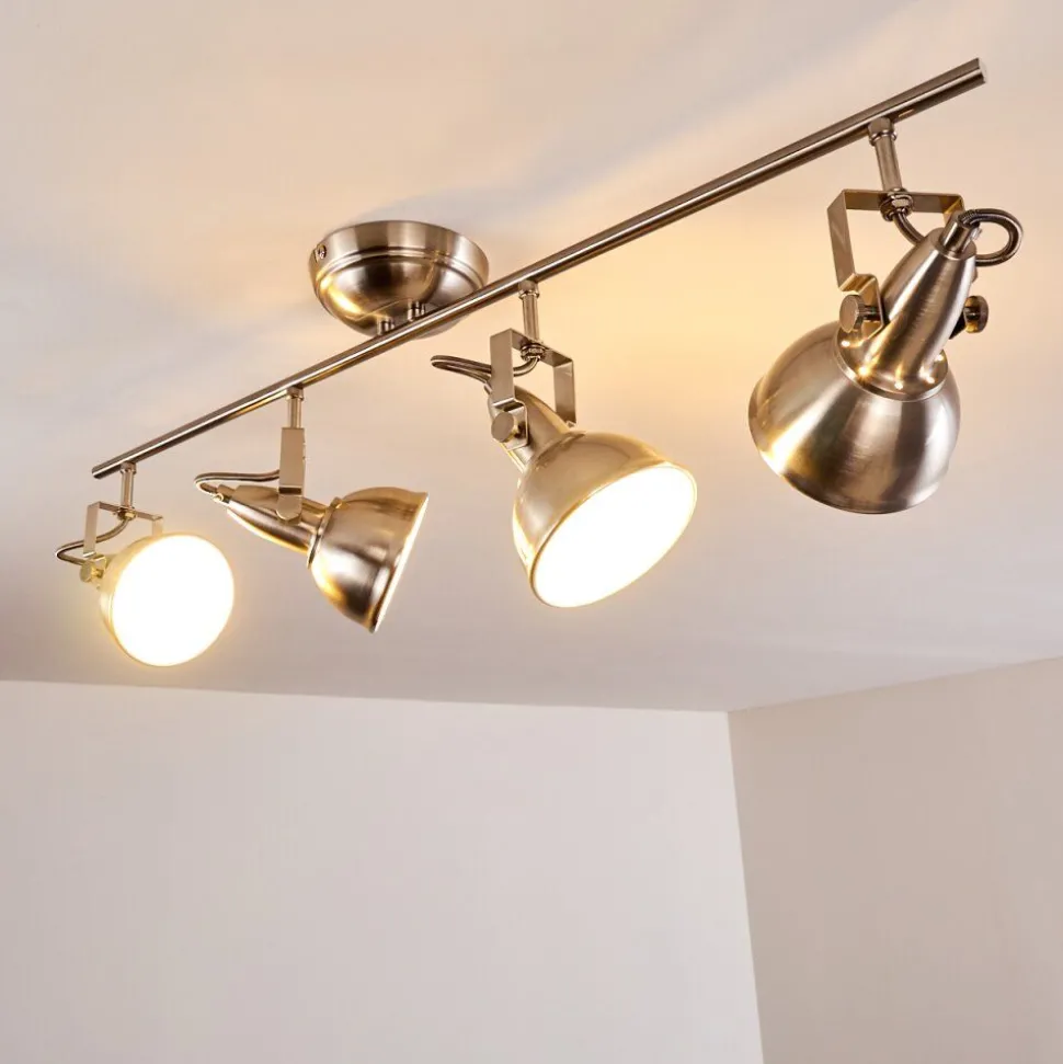 Plafonnier Tina Nickel Mat, 4 Lumieres