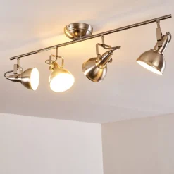 Plafonnier Tina Nickel Mat, 4 Lumieres