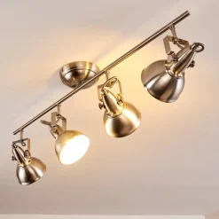 Plafonnier Tina Nickel Mat, 4 Lumieres