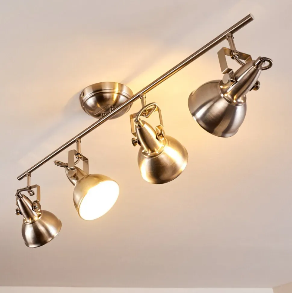 Plafonnier Tina Nickel Mat, 4 Lumieres