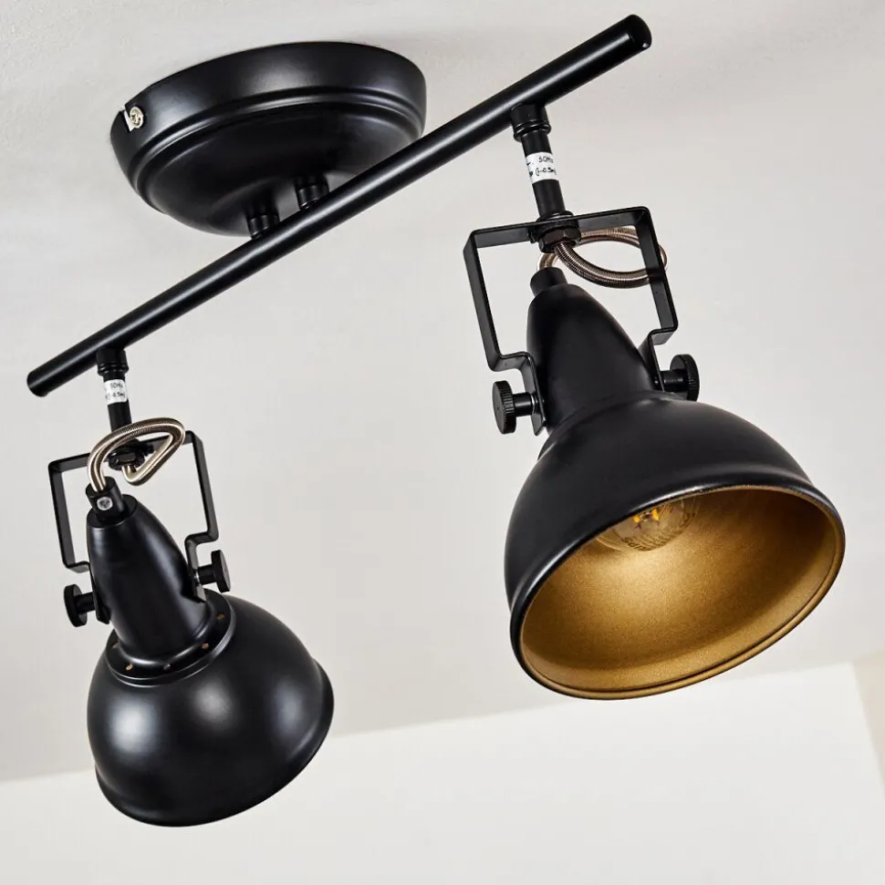 Plafonnier Tina Noir, 2 Lumieres