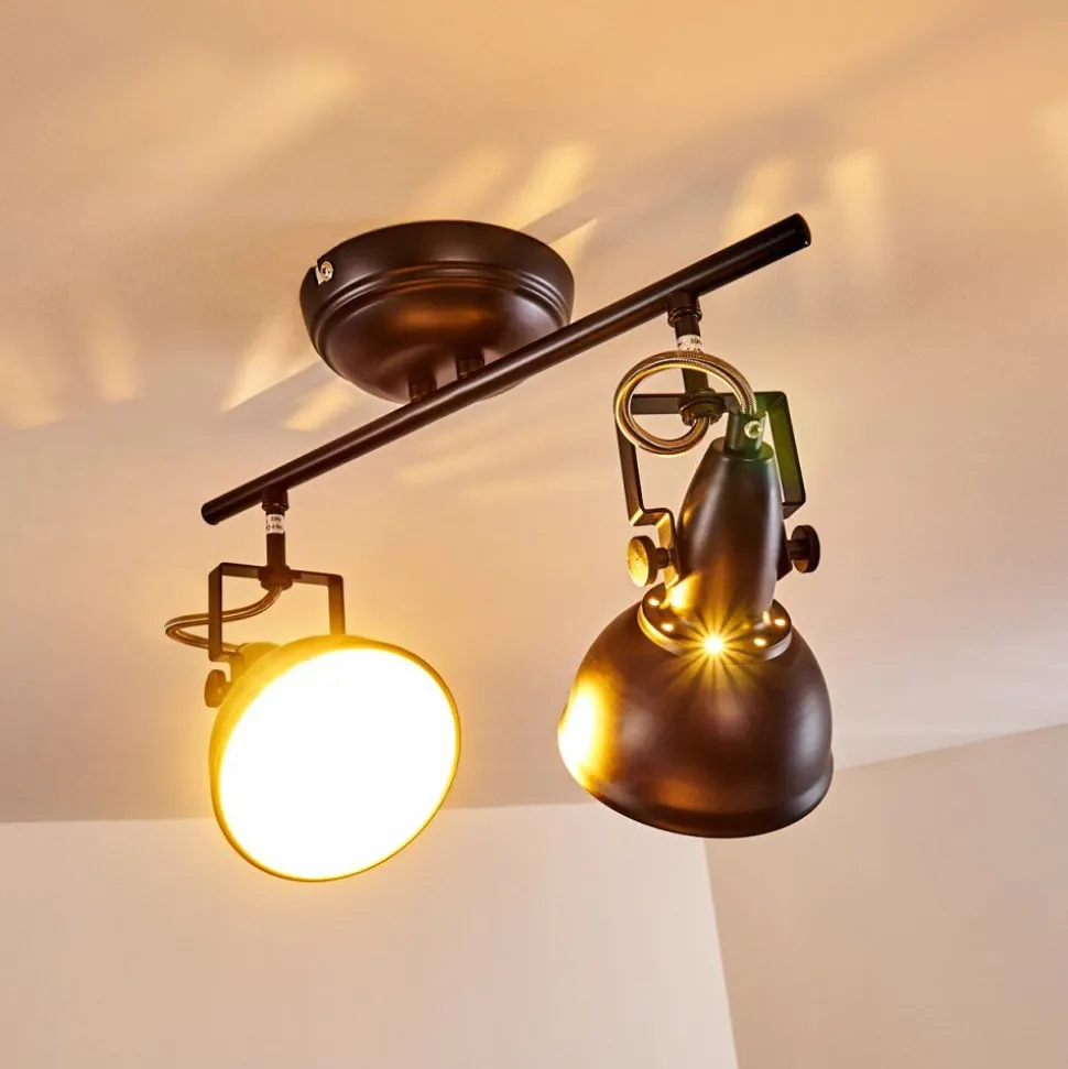 Plafonnier Tina Noir, 2 Lumieres