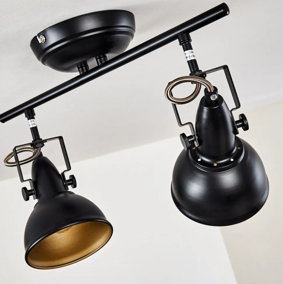 Plafonnier Tina Noir, 2 Lumieres
