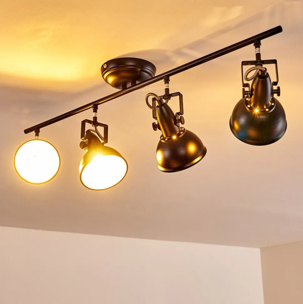 Plafonnier Tina Noir, 4 Lumieres