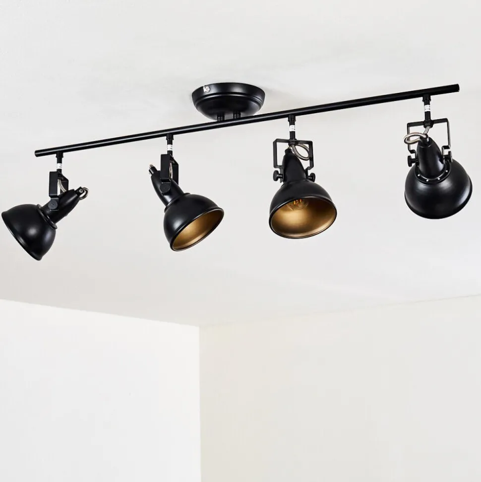 Plafonnier Tina Noir, 4 Lumieres