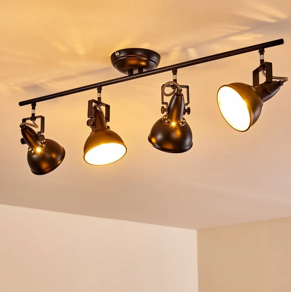 Plafonnier Tina Noir, 4 Lumieres