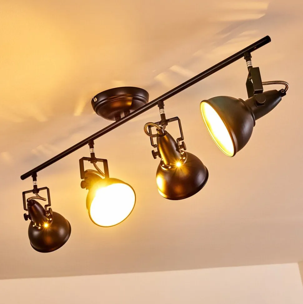 Plafonnier Tina Noir, 4 Lumieres