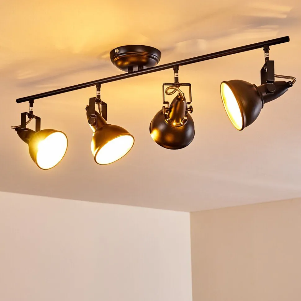 Plafonnier Tina Noir, 4 Lumieres