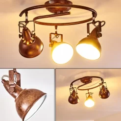Plafonnier Tina Rouille, 3 Lumieres