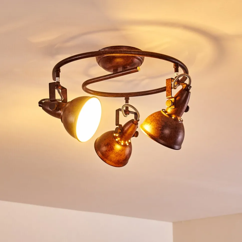 Plafonnier Tina Rouille, 3 Lumieres