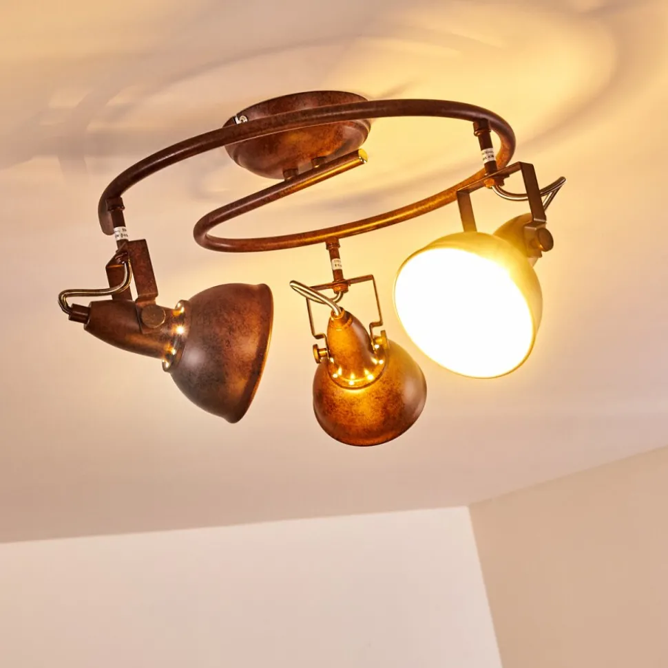 Plafonnier Tina Rouille, 3 Lumieres