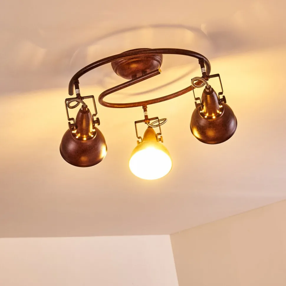 Plafonnier Tina Rouille, 3 Lumieres