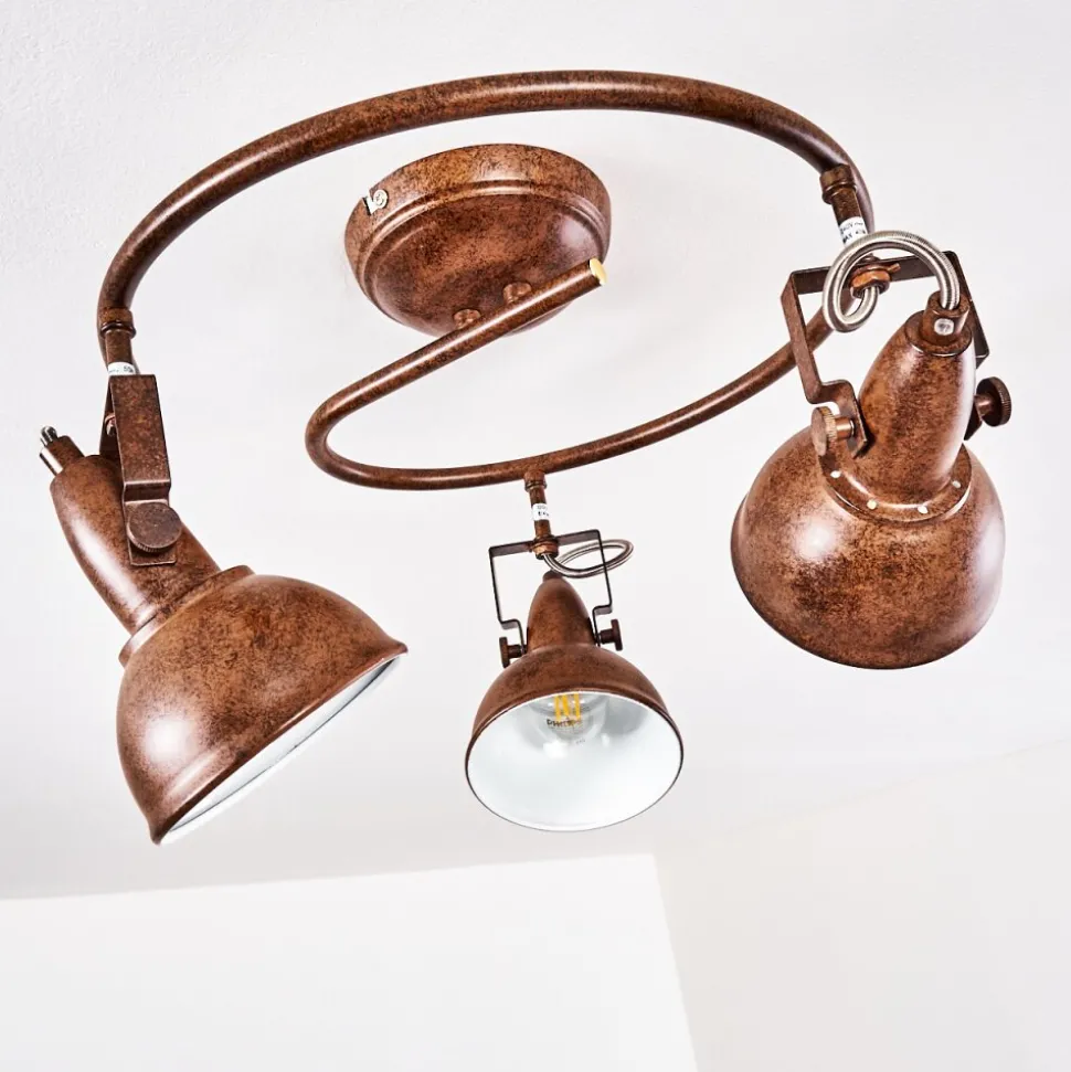 Plafonnier Tina Rouille, 3 Lumieres