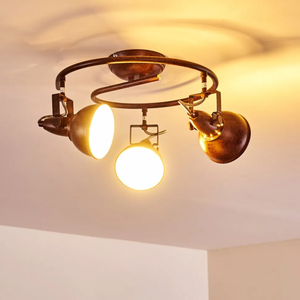 Plafonnier Tina Rouille, 3 Lumieres