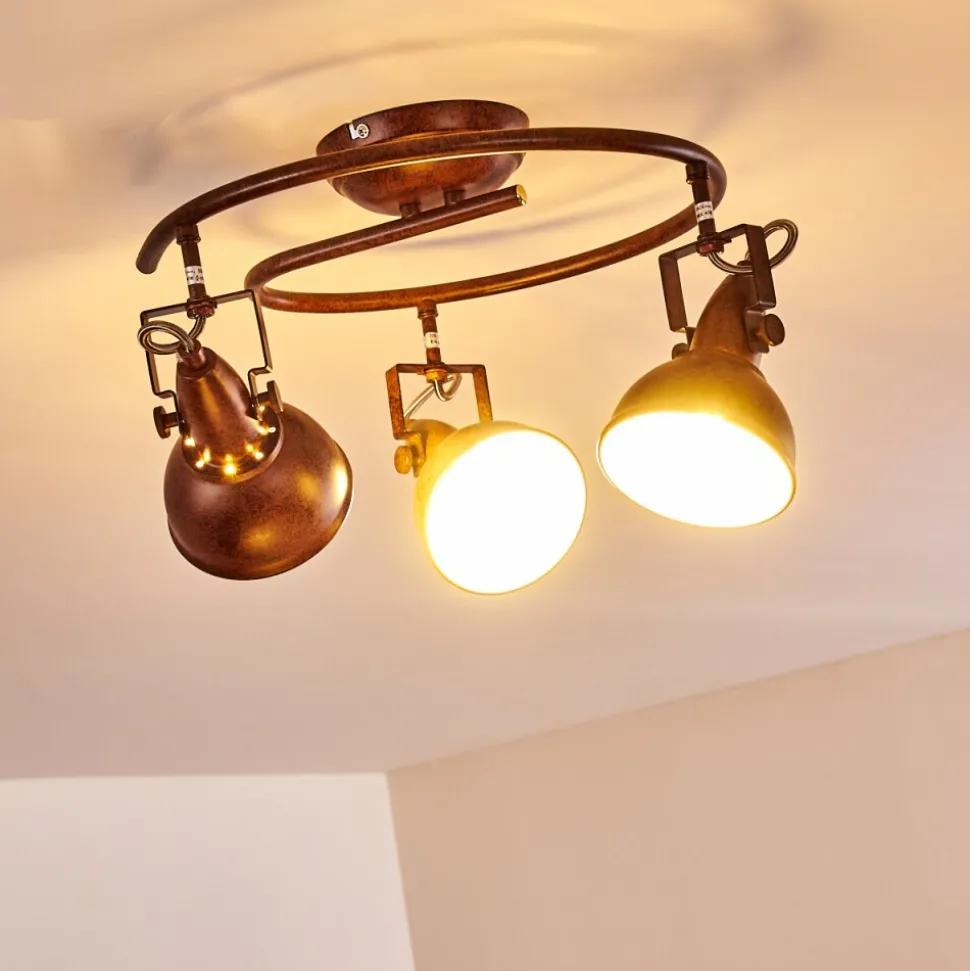 Plafonnier Tina Rouille, 3 Lumieres
