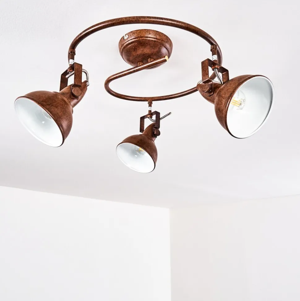 Plafonnier Tina Rouille, 3 Lumieres