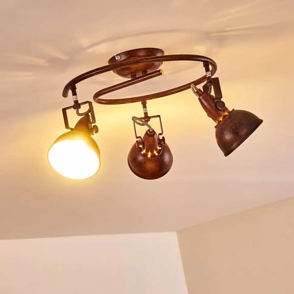 Plafonnier Tina Rouille, 3 Lumieres