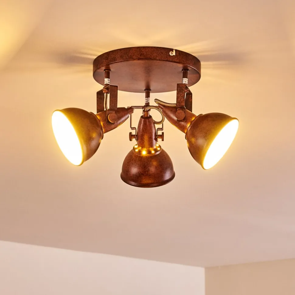 Plafonnier Tina Rouille, 3 Lumieres