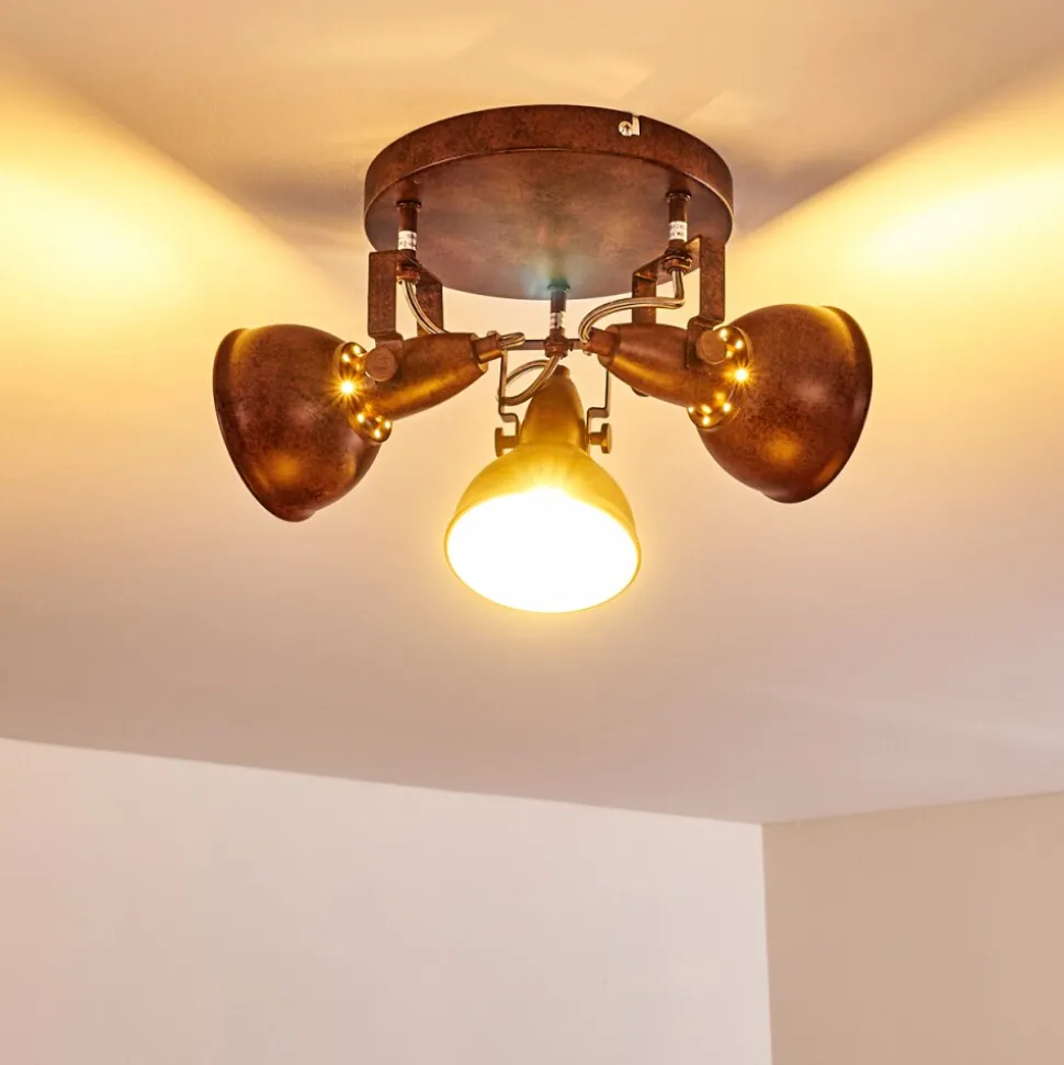 Plafonnier Tina Rouille, 3 Lumieres
